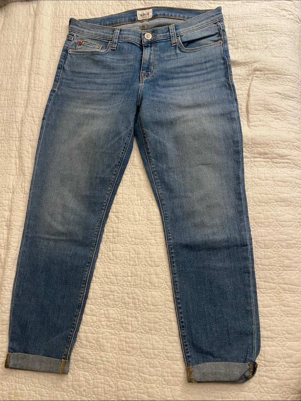 Hudson Jeans Boyfriend Jeans - Light Blue Denim
